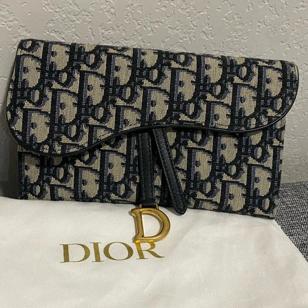 Dior Oblique Saddle Crossbody Bag/Wallet on Chain - Picture 5 of 15